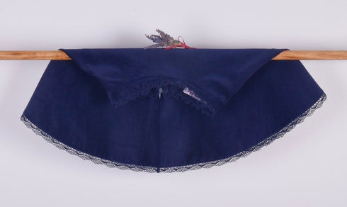 Fustă semi-cloche cu dantelă